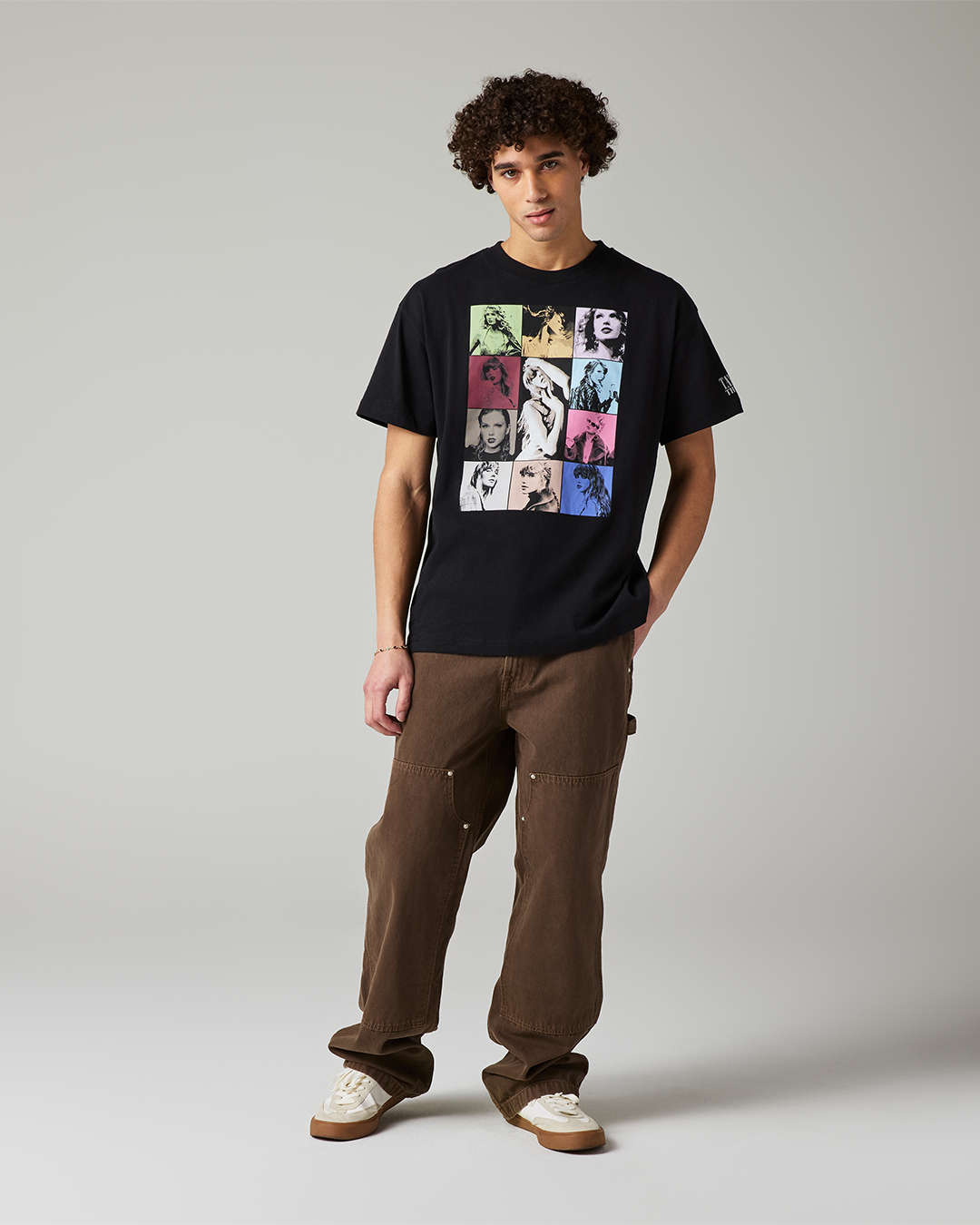 Taylor Swift | The Eras Tour Through Vancouver II Black T-Shirt L size model full length