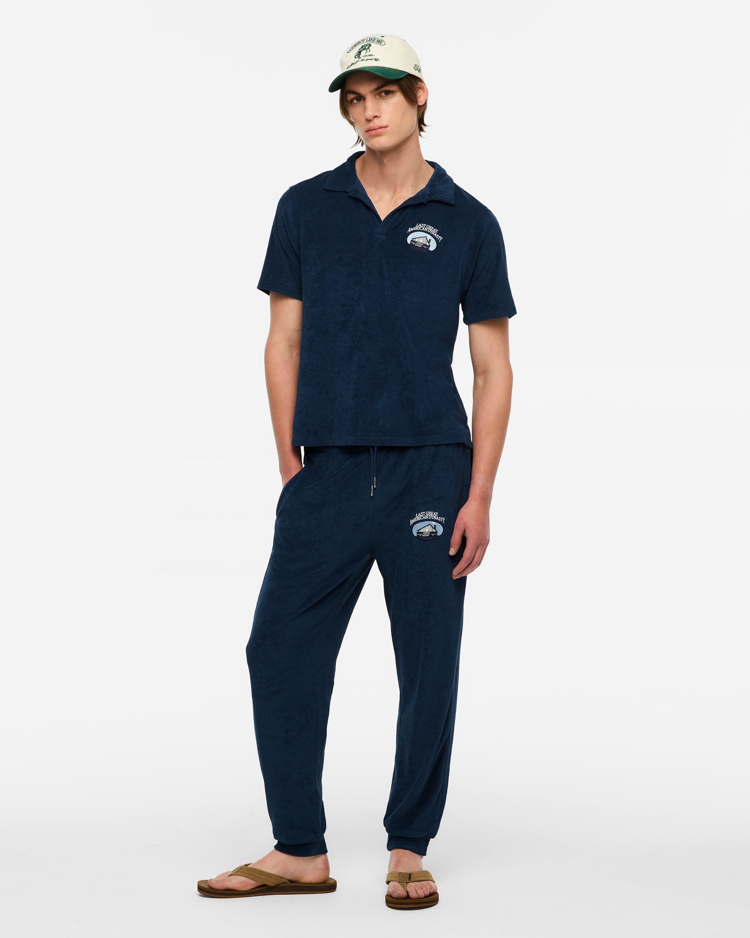 Last Great American Dynasty Terry Cloth Jogger L model full length alternate
